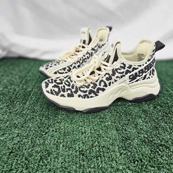Steve Madden Women's Maxima Leopard Athletic Shoes 7.5 (B,M) MAX108S1 New - Picture 1 of 8